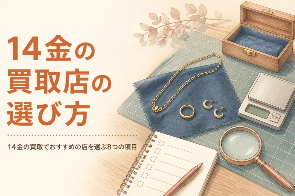 14金の買取店を選ぶ時のチェックのイメージ