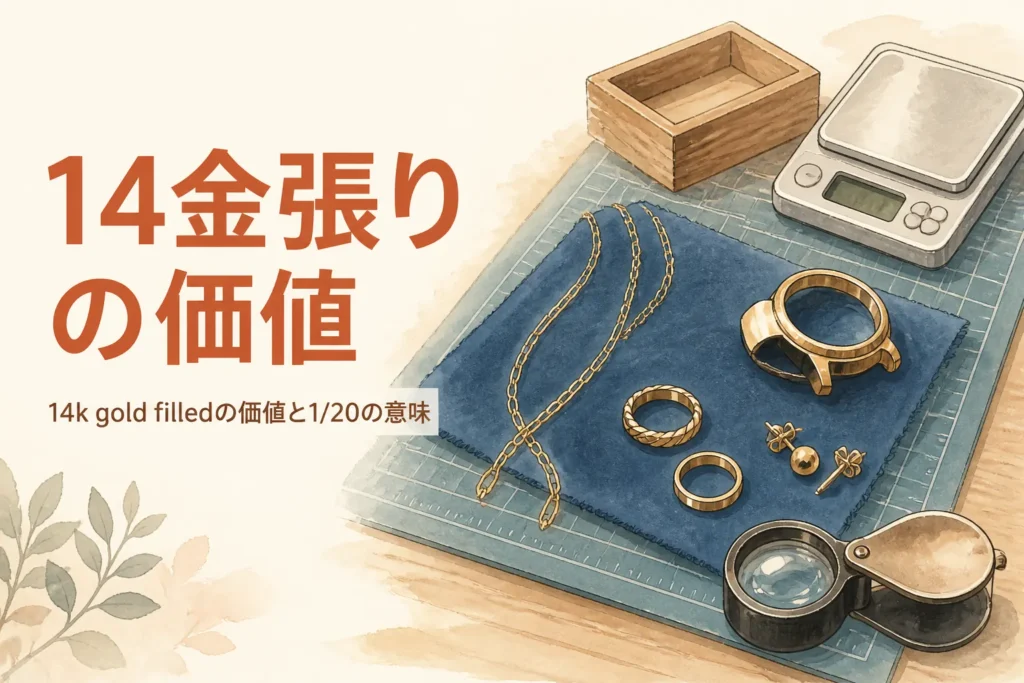 14k gold filledの価値を説明するアイキャッチ