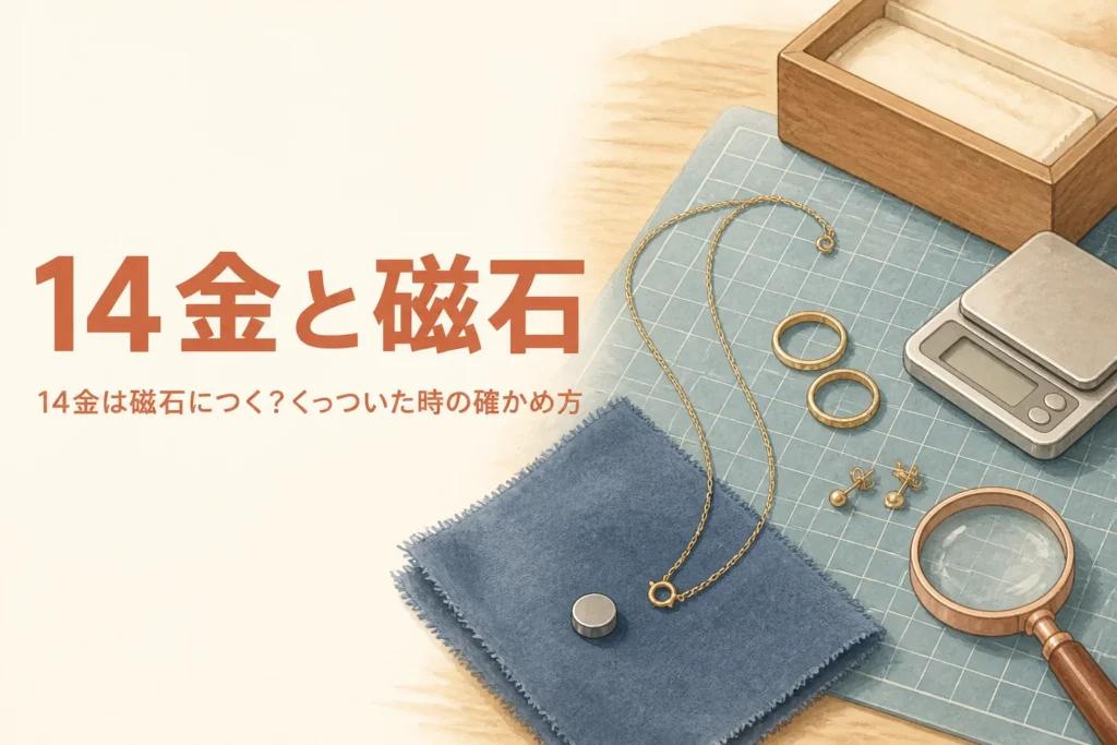14金と磁石の関係を説明するアイキャッチ