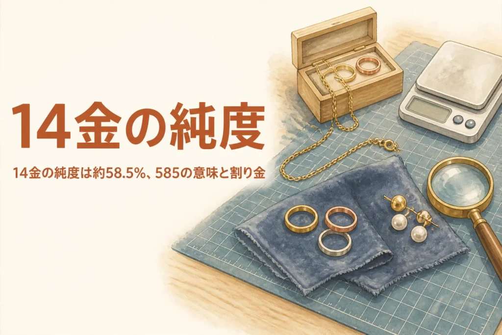 14金の純度を説明するアイキャッチ