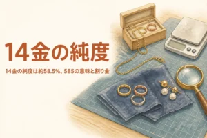 14金の純度を説明するアイキャッチ