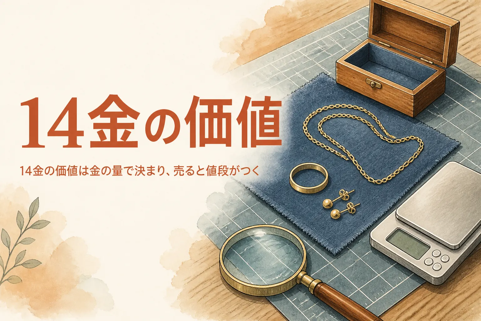 14金の価値を説明するアイキャッチ