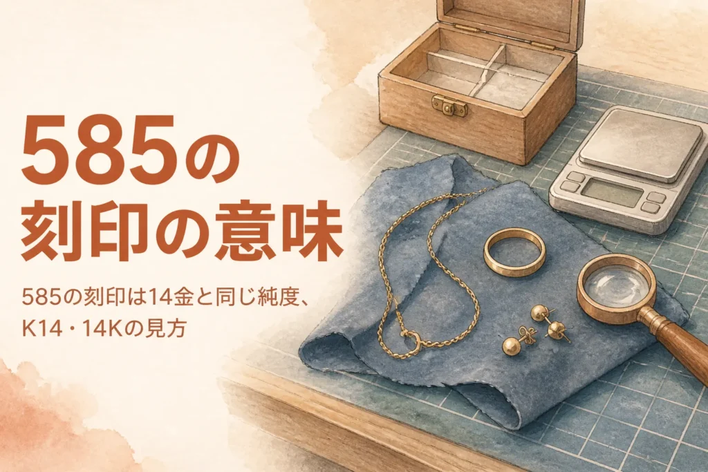 585の刻印の意味を説明するアイキャッチ