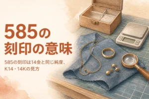 585の刻印の意味を説明するアイキャッチ