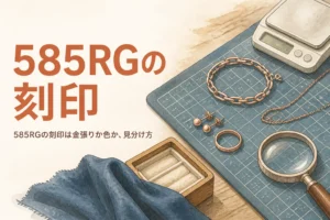 585RGの刻印の意味を説明するアイキャッチ