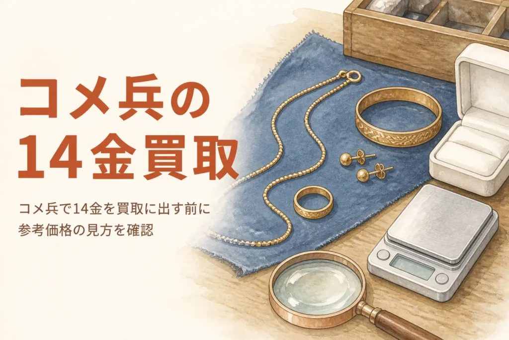 コメ兵の14金買取のイメージ
