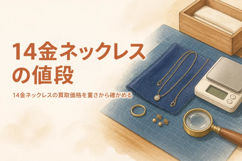 14金ネックレスとはかりのイメージ