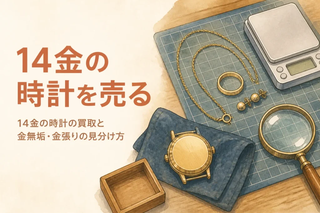 14金の時計の買取を説明するアイキャッチ