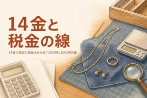 14金の売却と税金を解説する記事のアイキャッチ画像
